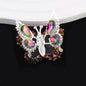 Fancy Butterfly Rhinestone Beads Alloy Spring Action Wings 5pcs 9