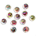 UV Plating Round Acrylic Beads 16mm Leopard Print and Puppy Paw 50pcs 6