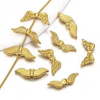 Stainless Steel Wings Metal Beads 18mm Color Retaining 5pcs 2