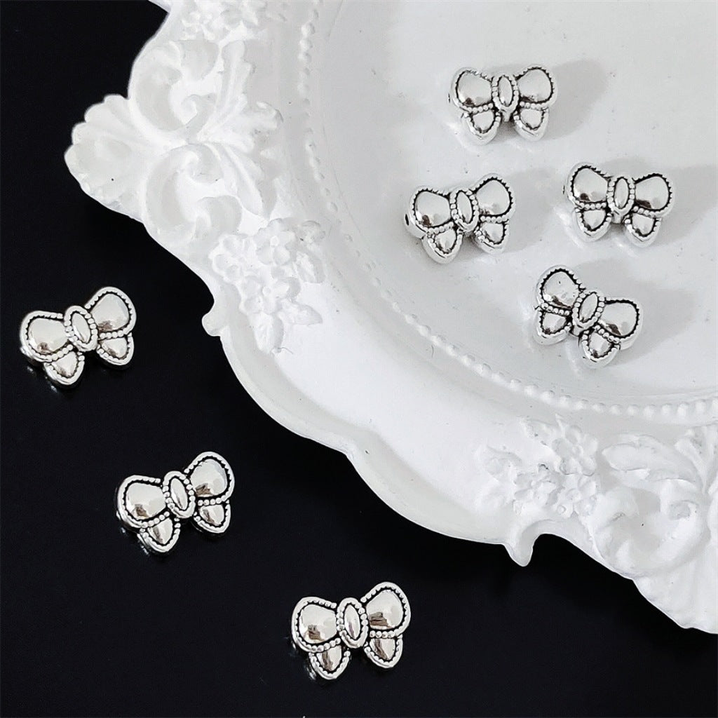 Bow Metal Beads 12mm Adorable Lace Style 40pcs 3