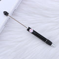 Beadable Pen Plastic Colorful Heart Top Black Ink 150mm 5