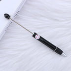 Beadable Pen Plastic Colorful Heart Top Black Ink 150mm 5