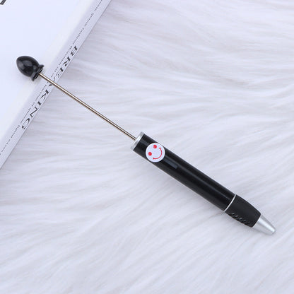 Beadable Pen Plastic Colorful Heart Top Black Ink 150mm 5