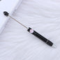 Beadable Pen Plastic Colorful Heart Top Black Ink 150mm 5