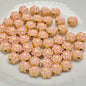 Six Petal Flower Metal Beads 7mm Dual Color Zinc Alloy 20pcs 8
