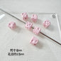 Square Metal Beads 8mm Baking Painted Cheese Cube Alloy 20pcs 5