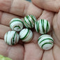 Imitation Ceramic Brushing Acrylic Beads 16mm Colorful Swirl 100pcs 3