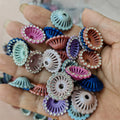 Acrylic Bowl Flower Rhinestone Spacer Beads 25mm 100pcs
