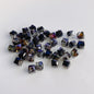 Geometric Square Glass Beads 5mm Transparent Perforated 10pcs 5