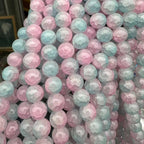Crackle Round Glass Beads 12mm Pastel Shimmer 10 Strands 2