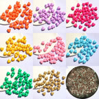 Glow Puffy Heart Acrylic Beads 11mm Colorful Glow in Dark 50pcs