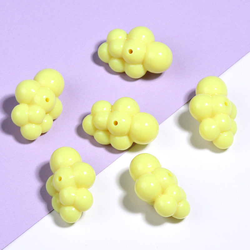 Pastel Cloud Acrylic Beads 22x32mm Smooth Rounded Shapes 5pcs 9
