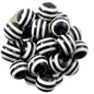 Striped Bubblegum Beads 20mm Chunky Black and White Resin 10pcs 2