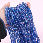 Crackle Round Glass Beads 8mm Gradient Dual Color Translucent 100pcs 7