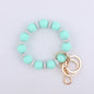 Silicone Bead Wristlet Keychain with Colorful Spacer Beads 9