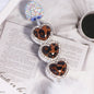 Double Sided Heart Rhinestone Beads 13mm Resin Alloy Sparkle 5pcs 11