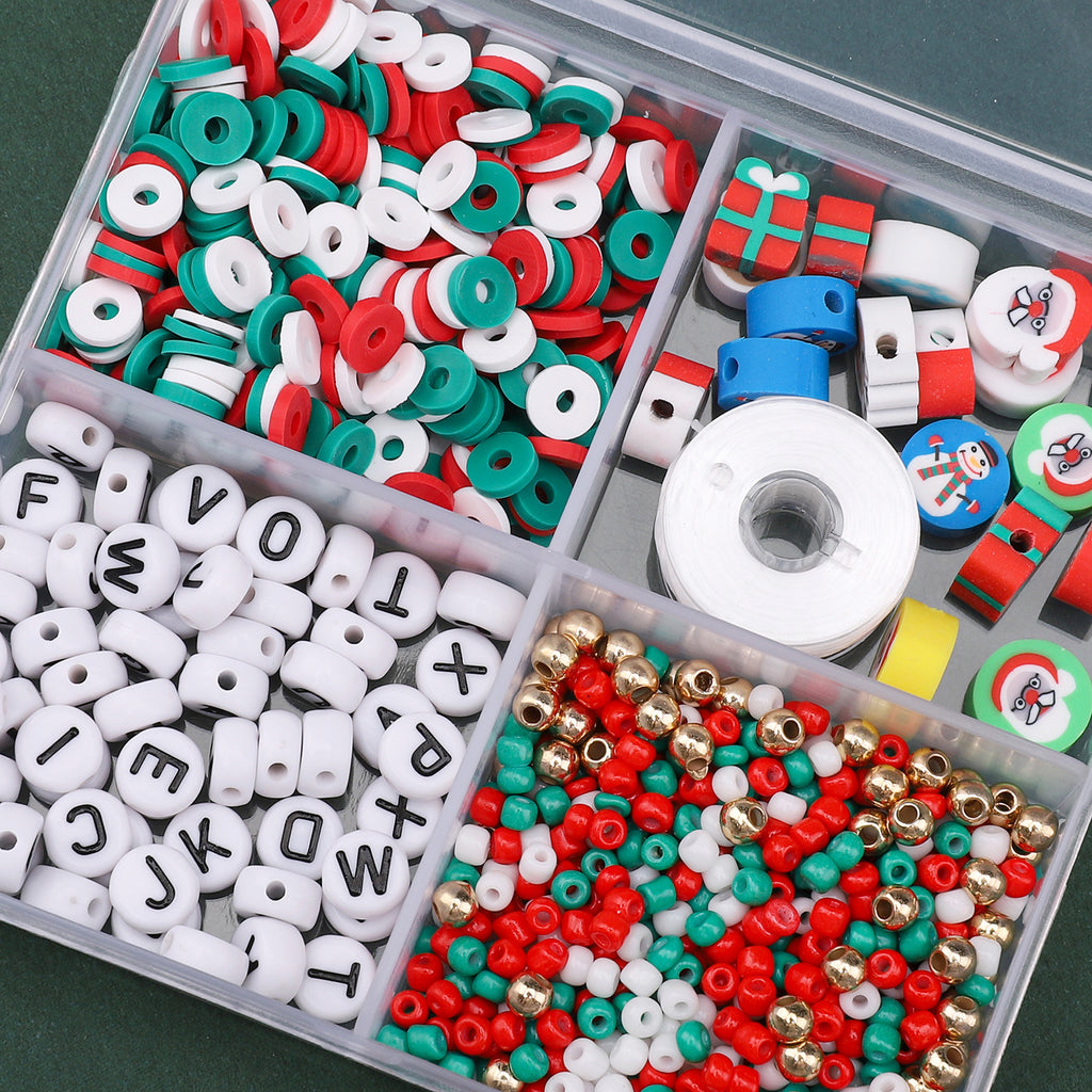 Christmas Heishi Clay Beads 6mm Festive Mixed Colors 1box 940pcs 2