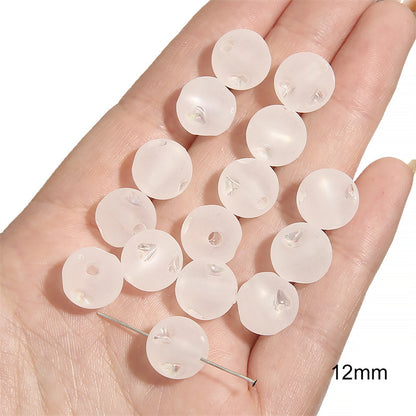 Semi-transparent Frosted Acrylic Beads Matte Finish Mixed Shapes 8