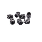 Fireworks Patterned Acrylic Beads 10x12mm Black White Plastic 100pcs 4