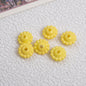 Acrylic Flower Spacer Beads 9mm Baking Painted 100pcs 12