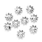 UV Plating Flower Acrylic Beads 20mm Metallic Finish 10pcs 7