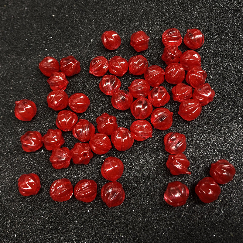 Czech Glass Beads Pumpkin 8mm Pastel Glow Grooved 100pcs 14