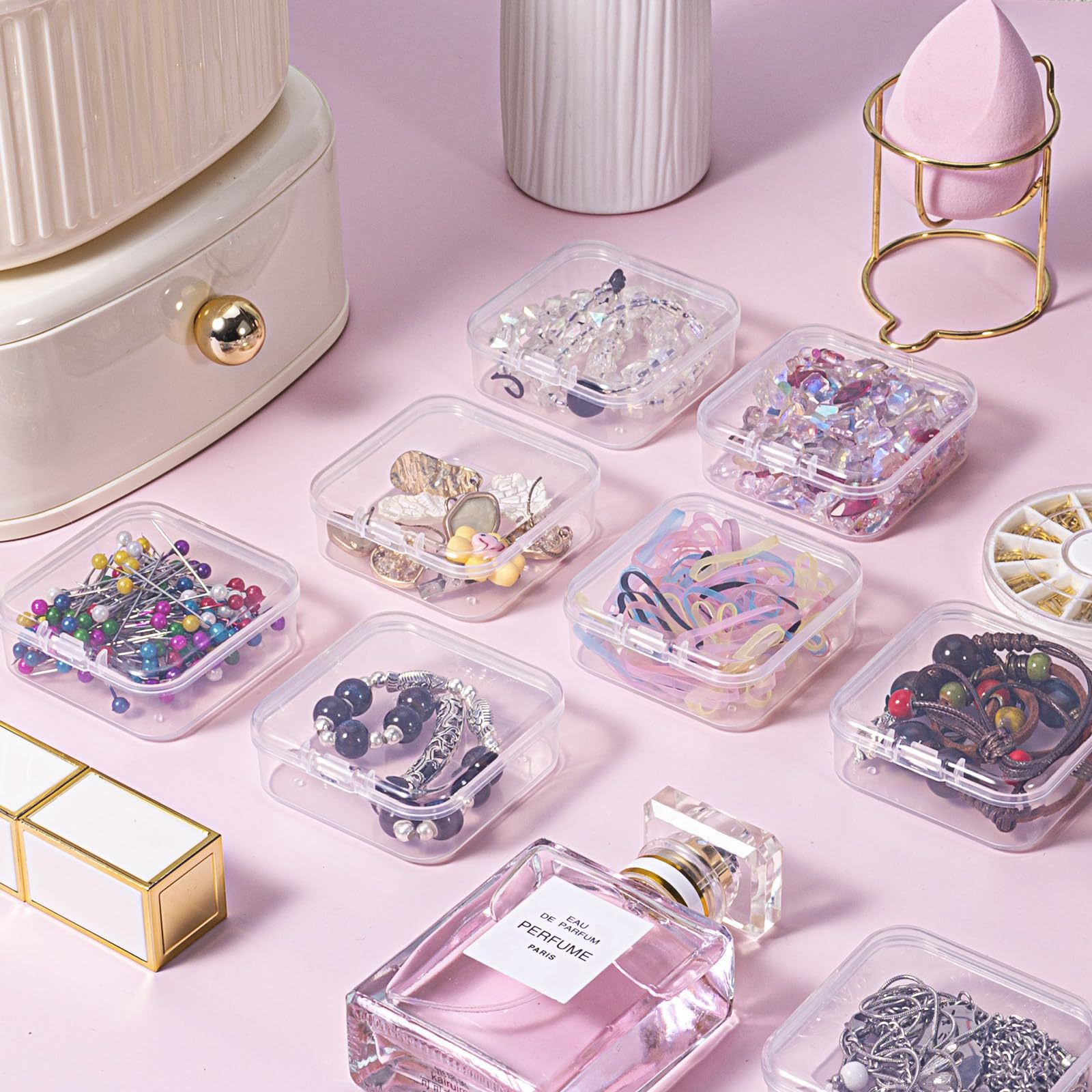 Plastic Bead Organizer Box 16.5x12x5.8cm 14 Compartments Colorful 1set 2