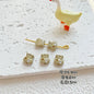 Round Metal Beads Baking Painted Smiling Chocolate Series 20pcs 22