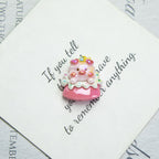 Glossy Pig Resin Beads Playful Dessert Design 10pcs 6