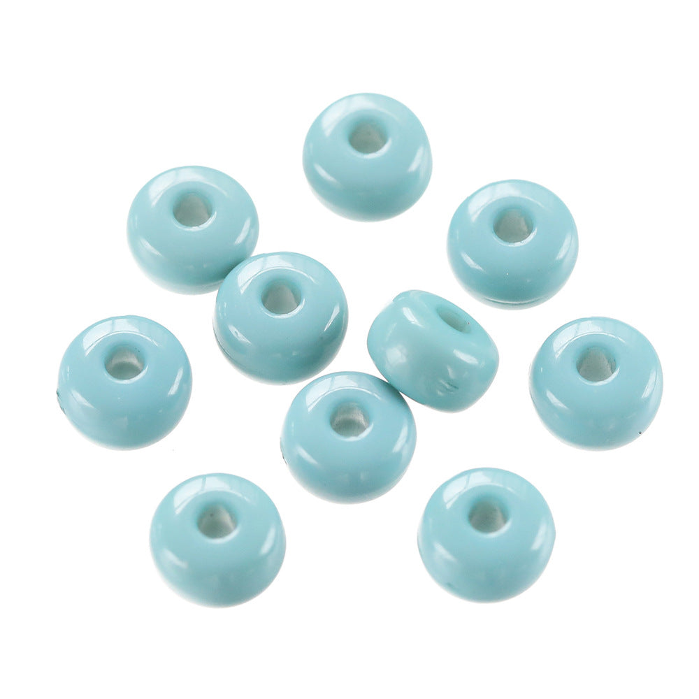 Acrylic Oblate Spacer Beads 4x7mm Baking Painted 100pcs 21