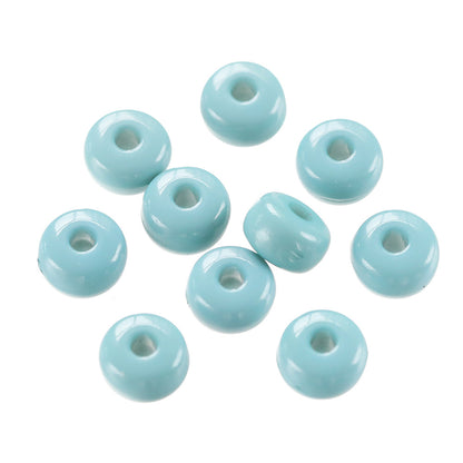 Acrylic Oblate Spacer Beads 4x7mm Baking Painted 100pcs 21