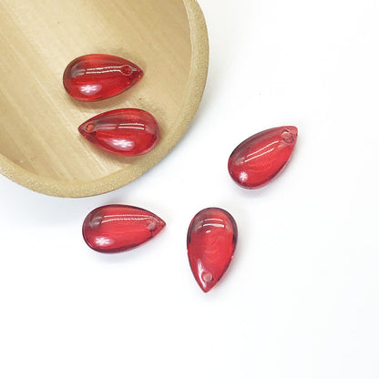 Czech Glass Beads Teardrop 7x13mm Glossy Petal Shape Vibrant Colors 100pcs 2