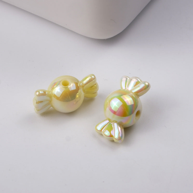 UV Plating Round Acrylic Beads 21mm Candy Colors 50pcs 8