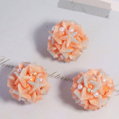 Embellished Bubblegum Beads 20mm Gradient Star Cluster Pastel 10pcs 7