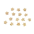 Double-Layer Star Acrylic Beads 6mm Metallic Gold Silver 200pcs 5