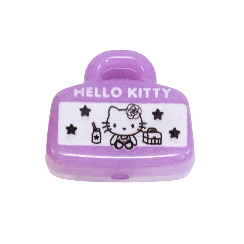 Painted Handbag Acrylic Beads 20/25mm Cartoon Pattern 10pcs 37
