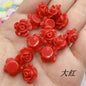 Japanese Camellia Acrylic Beads 12mm Pastel Colors 100pcs 7