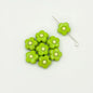 Flower Metal Beads 10mm Baking Painted Cream Two-Color Alloy 20pcs 13