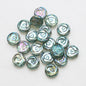 Rose Plated Glass Beads 10mm Glossy Spiral Floral Design 30pcs 13