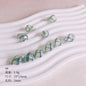Vintage Spiral Pattern Teardrop Blown Glass Beads 19-25mm 3pcs 11