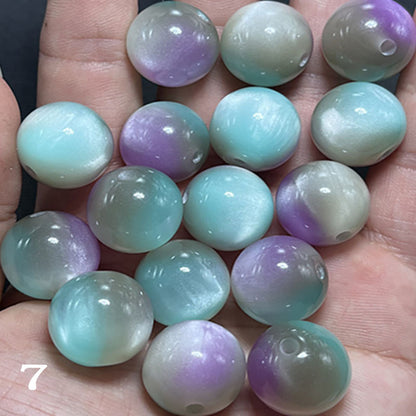 Gradient Color Resin Beads 8-16mm Round Glossy Polished 50pcs 8