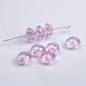 Acrylic Faceted Flat Spacer Beads 8mm Clear Plating 500pcs 10