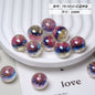 Iridescent Swirl Resin Beads 16mm Round Multicolor 10pcs 14