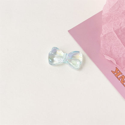 High Transparency Bow Acrylic Beads 16mm 29mm Pastel Rainbow 100pcs 7