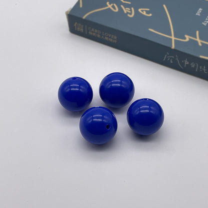 Opaque Bubblegum Beads 20mm Solid Color Glossy Mixed 113pcs 11