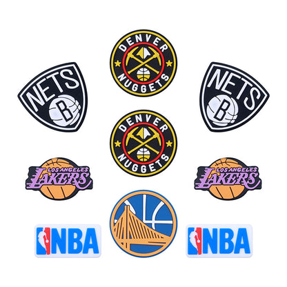 Silicone Focal Beads NBA Team Featuring Logos and Bold Colors 20pcs