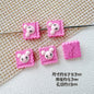 Strawberry and Mouse Metal Beads 13mm Pastel Painted Cookie Design 10pcs 22
