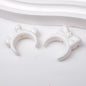 Glossy Painted Crescent Acrylic Beads 22-24mm Cartoon Hairband 50pcs 11