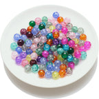 Crackle Round Glass Beads 8mm Monochrome Translucent 200pcs 4