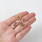 Hollow Heart Acrylic Beads 11x12mm CCB Plastic Mixed Colors 100pcs 4